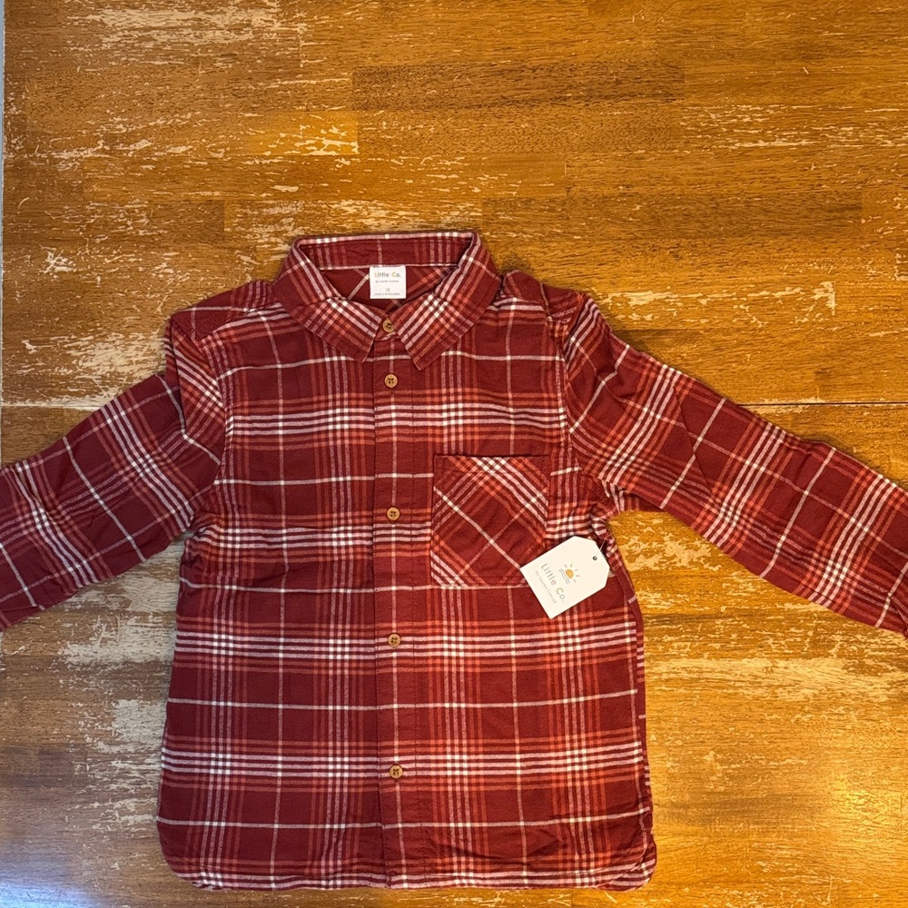 Boys Plaid Button-Up Shirt